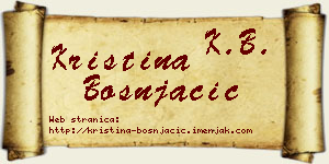 Kristina Bošnjačić vizit kartica